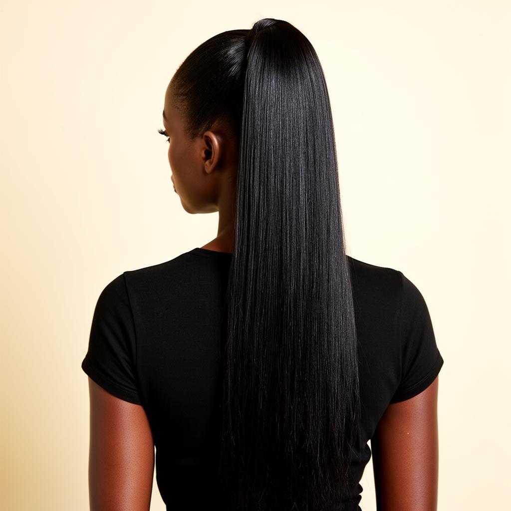 High frontal ponytail, finished